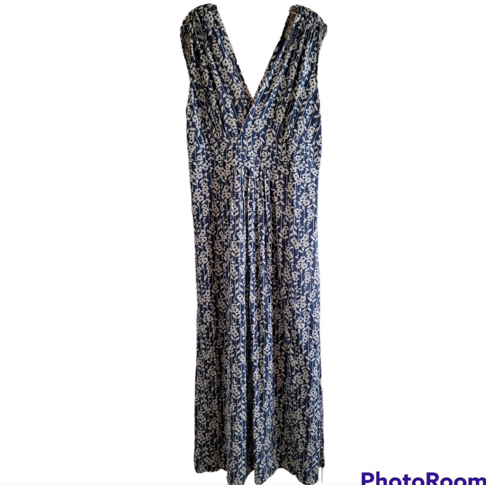Modcloth Rayon Floral Maxi Dress XL Surplice Neckline